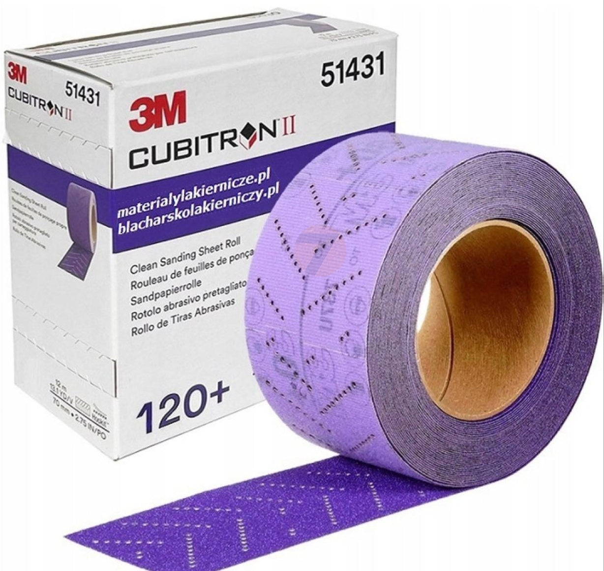 3M rolă abrazivă pentru șlefuire (абразивный валик), 70 mm x 12 m (1 buc.)